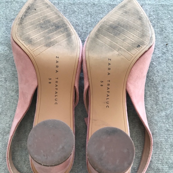 Zara ballet pink mules with bow - Picture 7 of 7